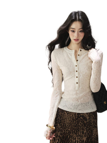 Paisley Jacquard Cropped Wool Top