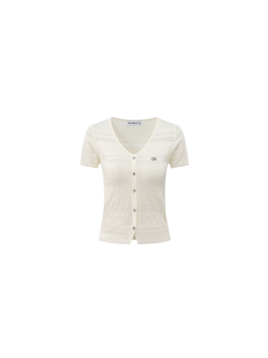 MACYMCCOY Openwork Knit Tee – view 2