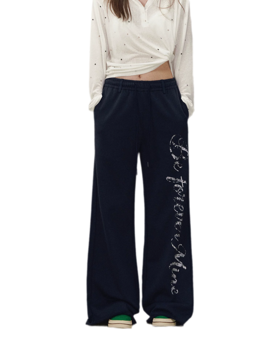 Wide-Leg Graphic Pants