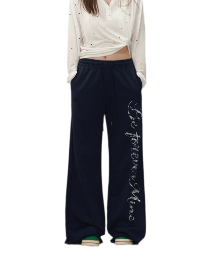 Wide-Leg Graphic Pants