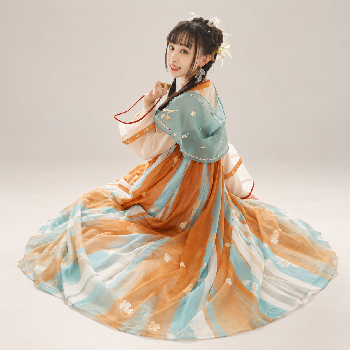 瑶遇见神鹿-王者荣耀联名 Jade Deer Encounter Embroidered Full-Length