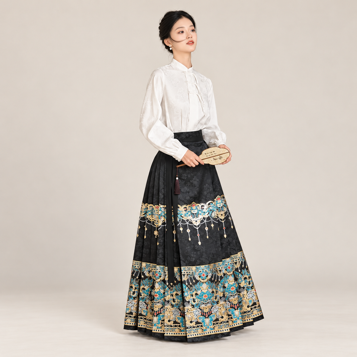 华烛点翠 Jade Candlelight Brocade Mamian Skirt