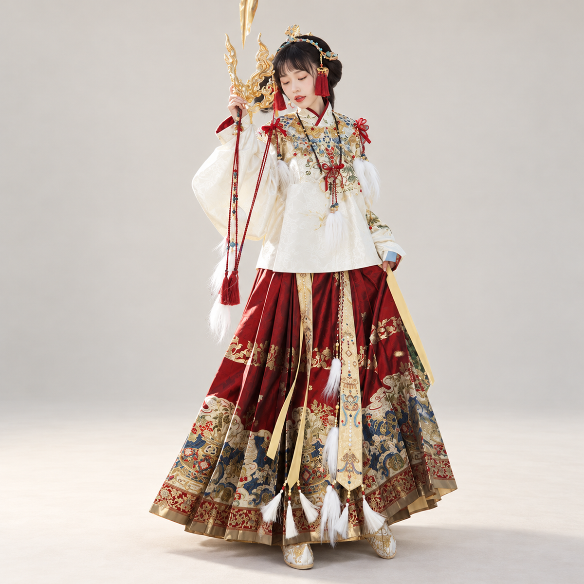 九曜金枝 Nine Golden Branches Ming-Style Brocade
