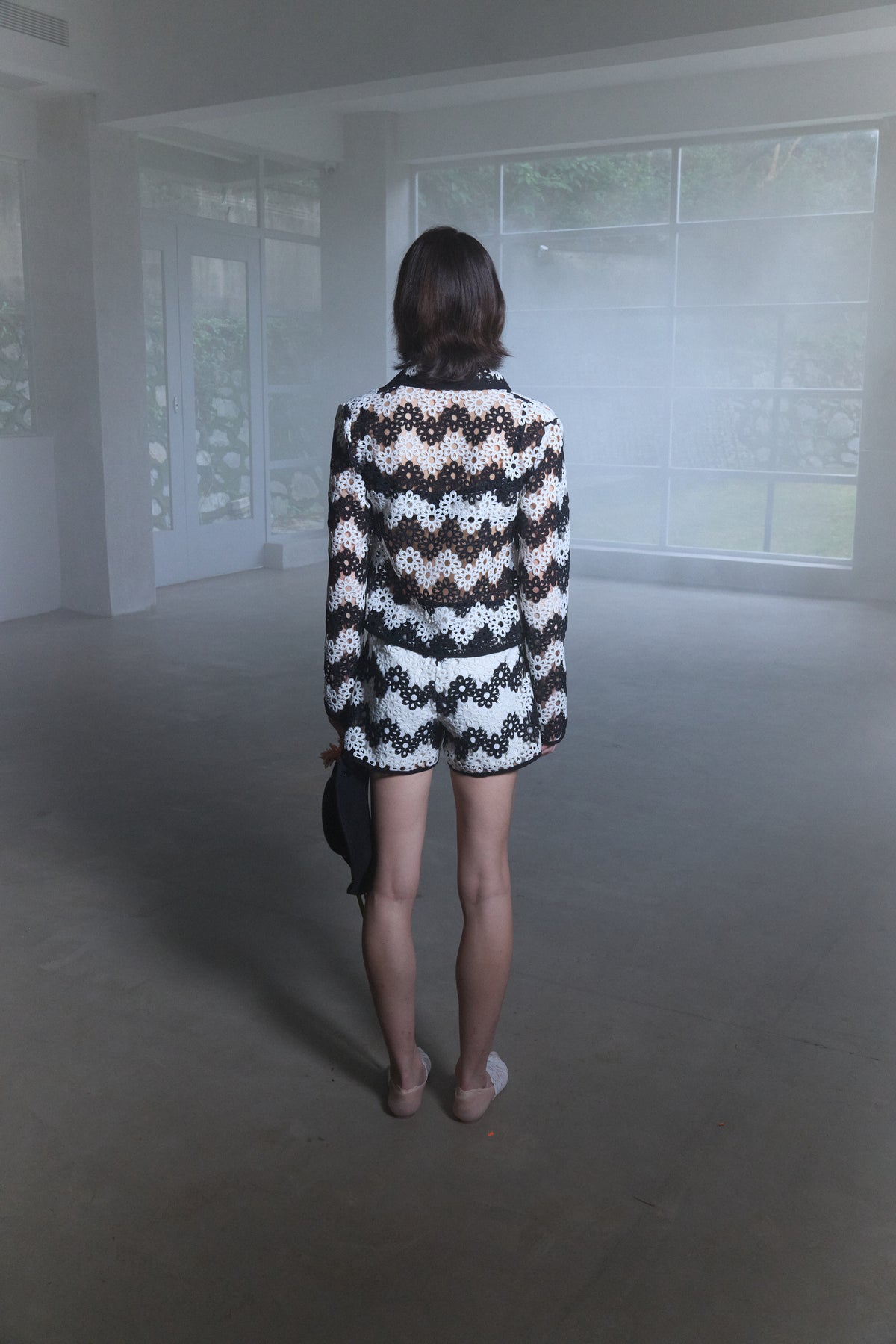Openwork Floral Three-Piece Set