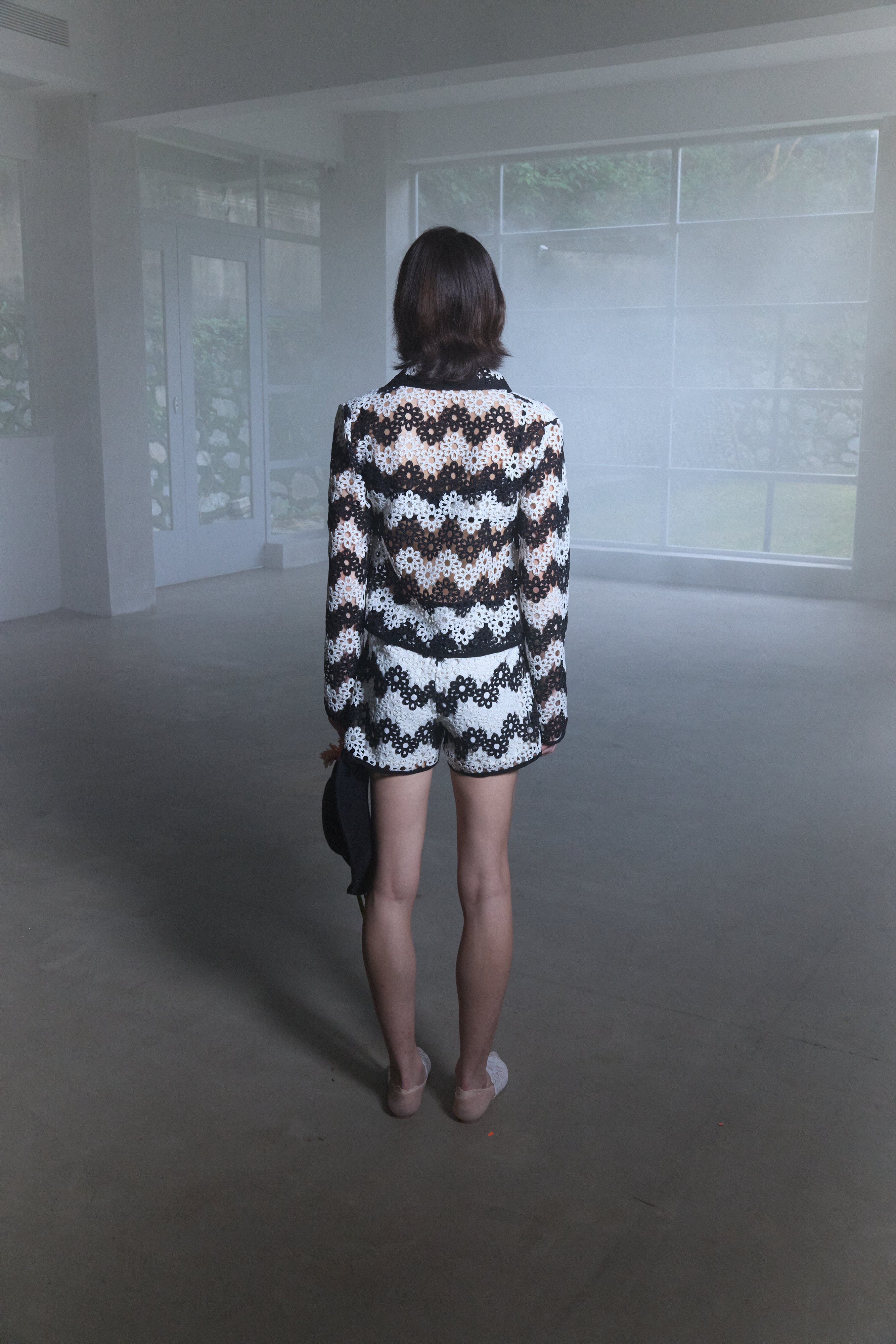 Openwork Floral Three-Piece Set