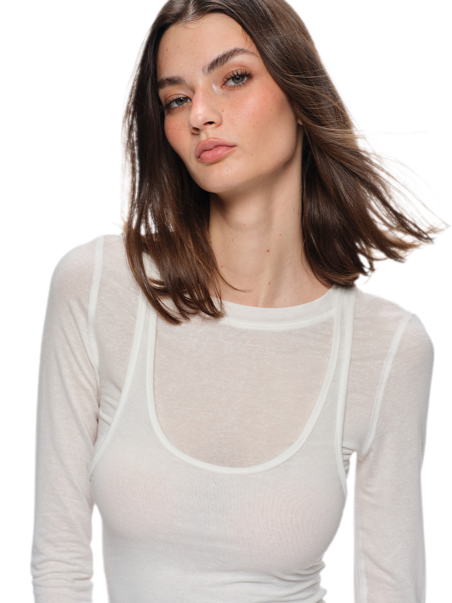 Sheer Layered Long Sleeve Tee