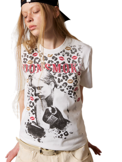 Leopard Boxer Graphic T-Shirt