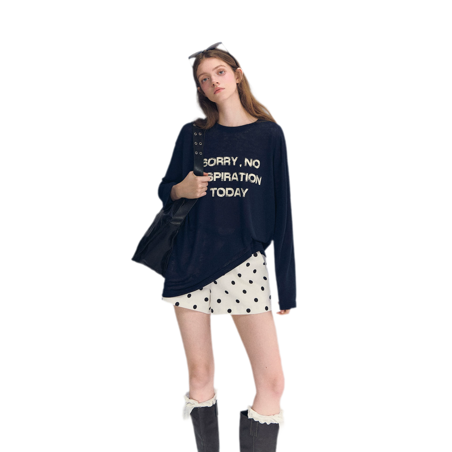 Lyocell Print Long Sleeve Top