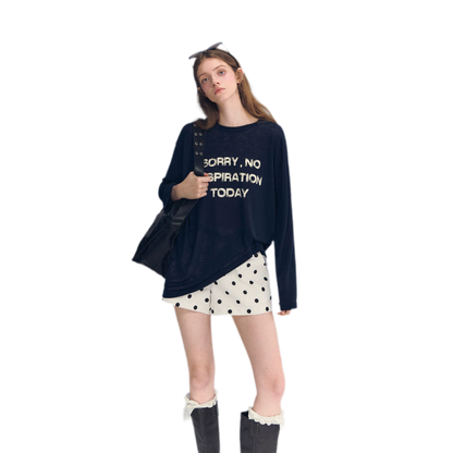 Lyocell Print Long Sleeve Top