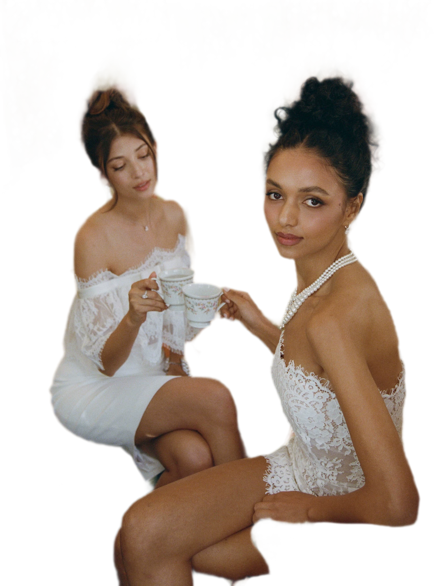 Lace Off-Shoulder Set
