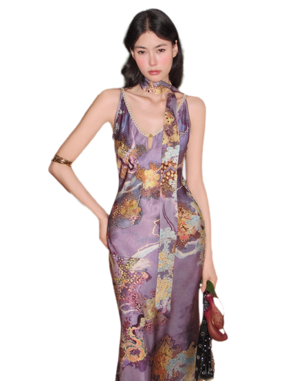 Satin Fishtail Slip Dress