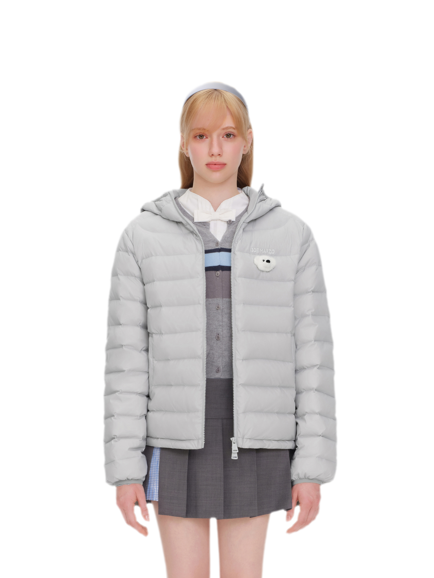 Quilted Hooded Lightweight Down Jacket