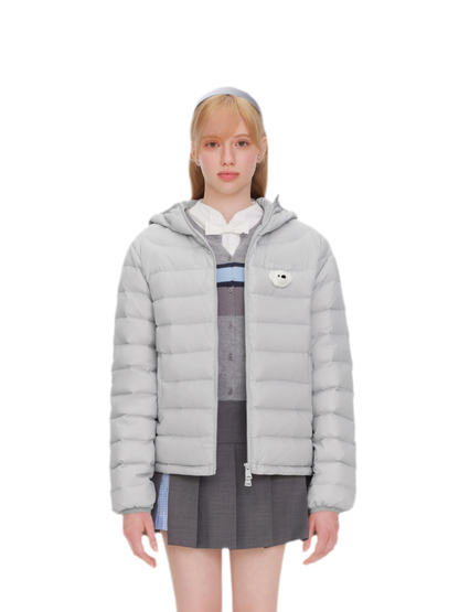 Quilted Hooded Lightweight Down Jacket