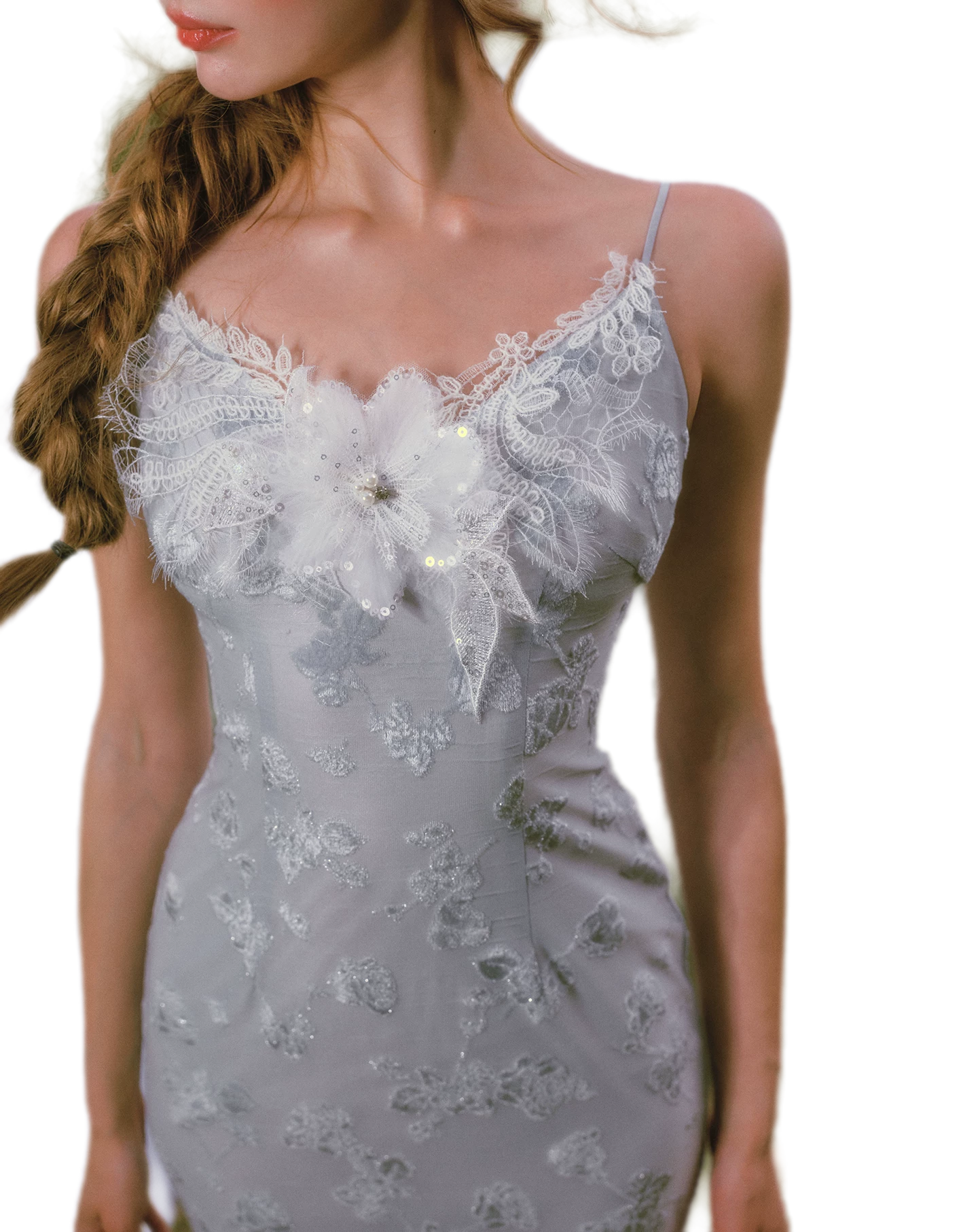 Burnout Velvet Fishtail Dress