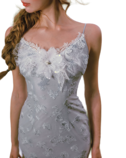 Burnout Velvet Fishtail Dress