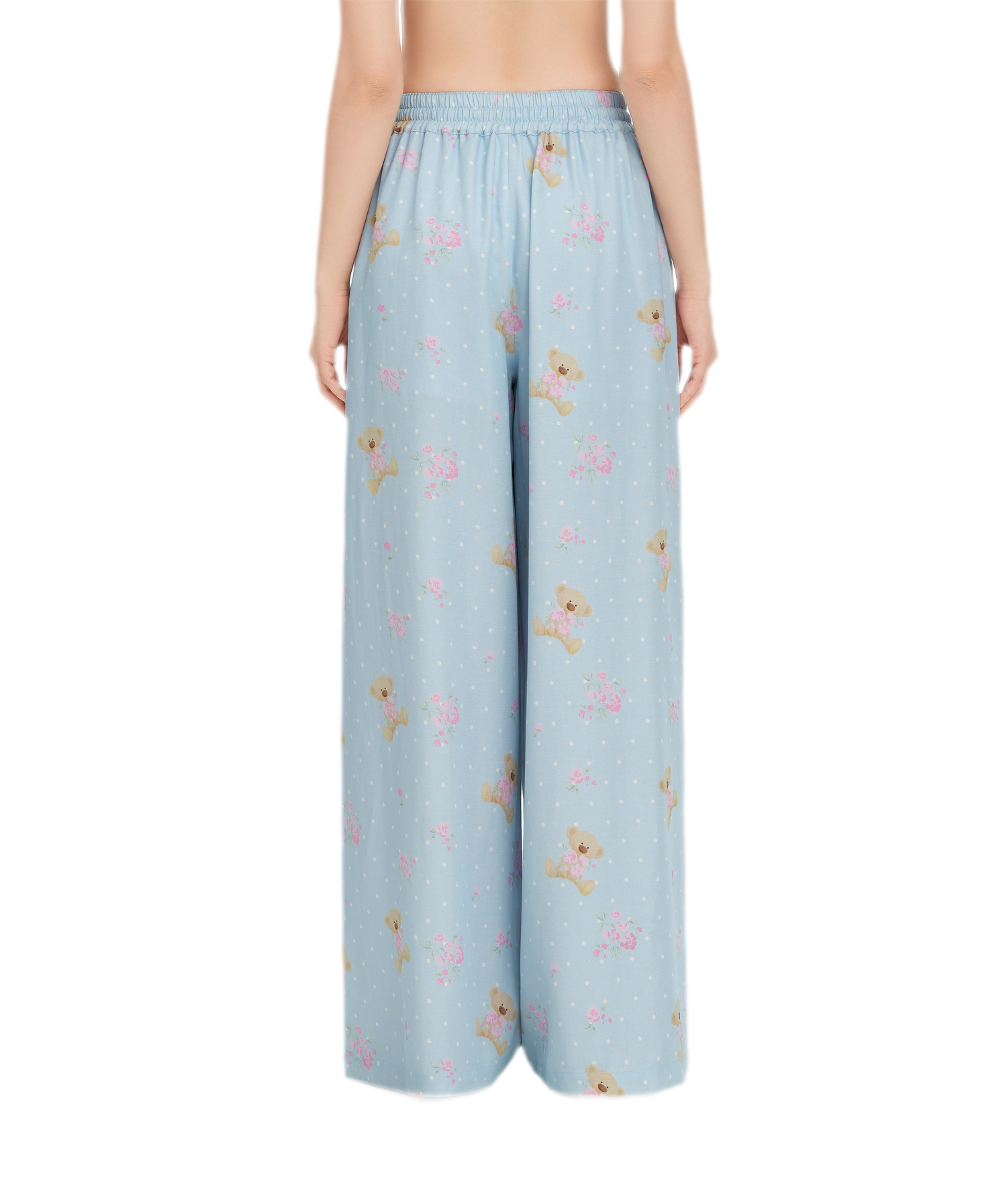 Floral Print Wide-Leg Trousers