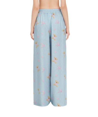 Floral Print Wide-Leg Trousers