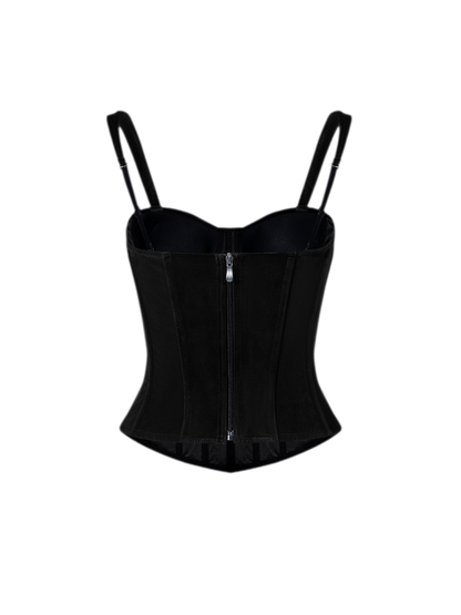 Velvet Boned Corset Top