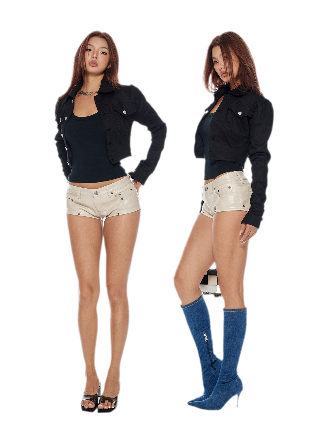 Leather Low-Rise Shorts