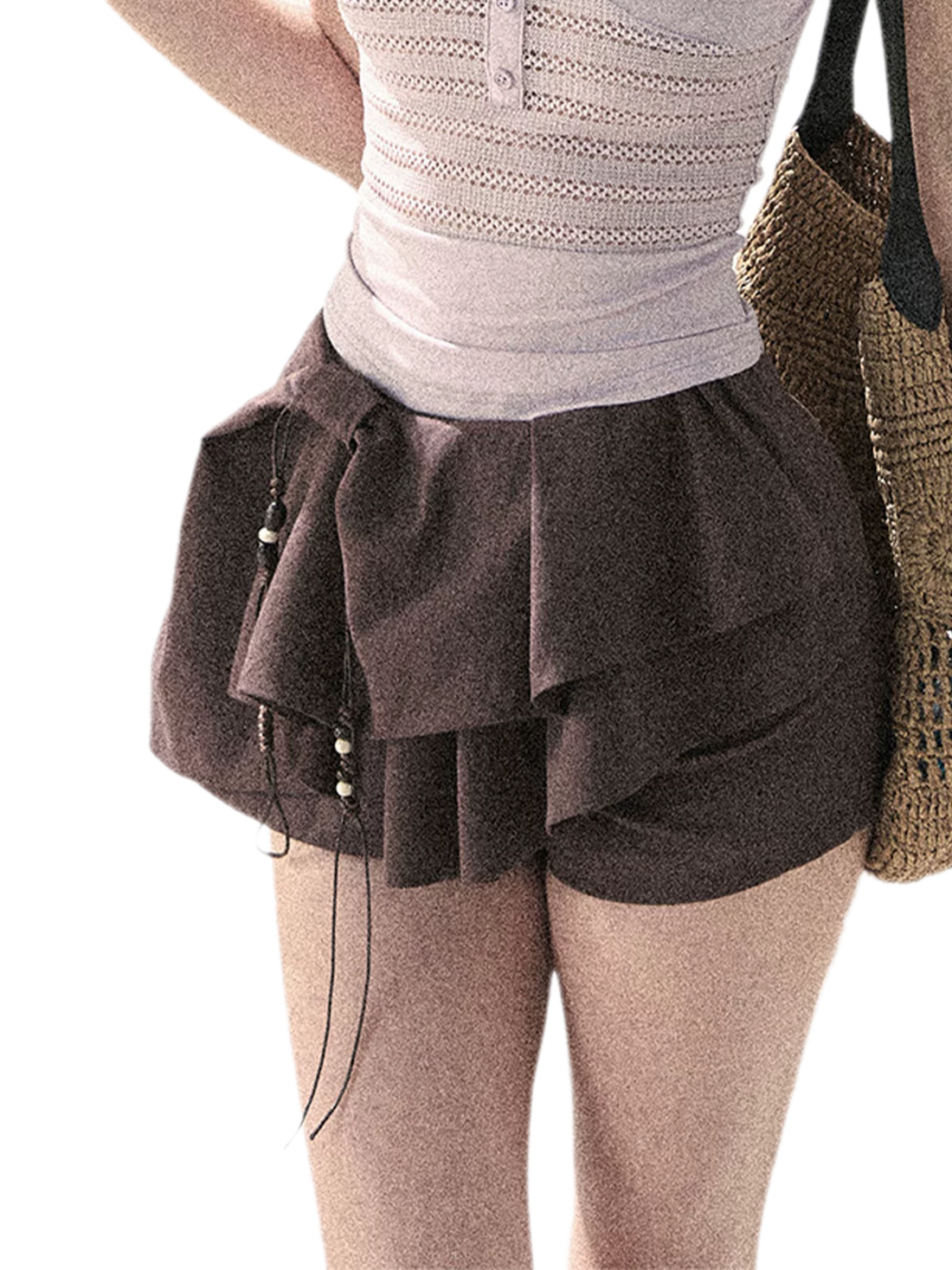 Layered Pleated Skort