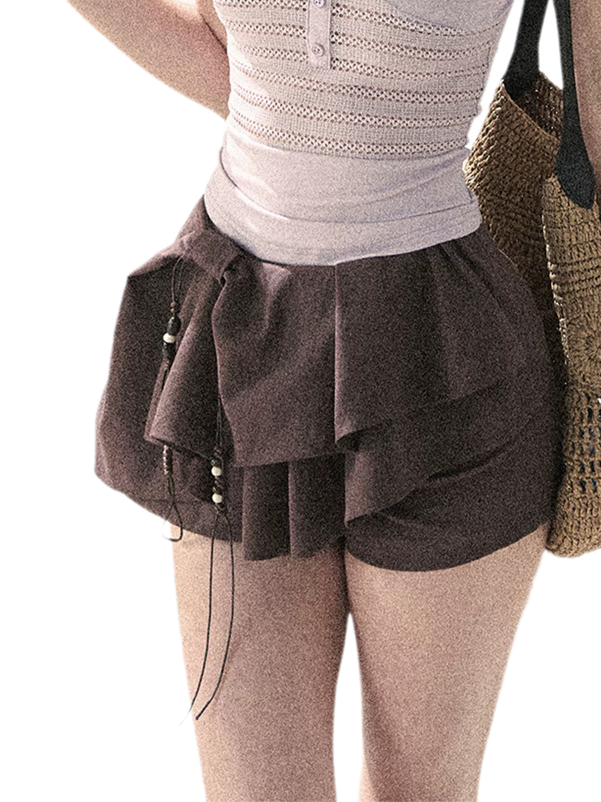 Layered Pleated Skort