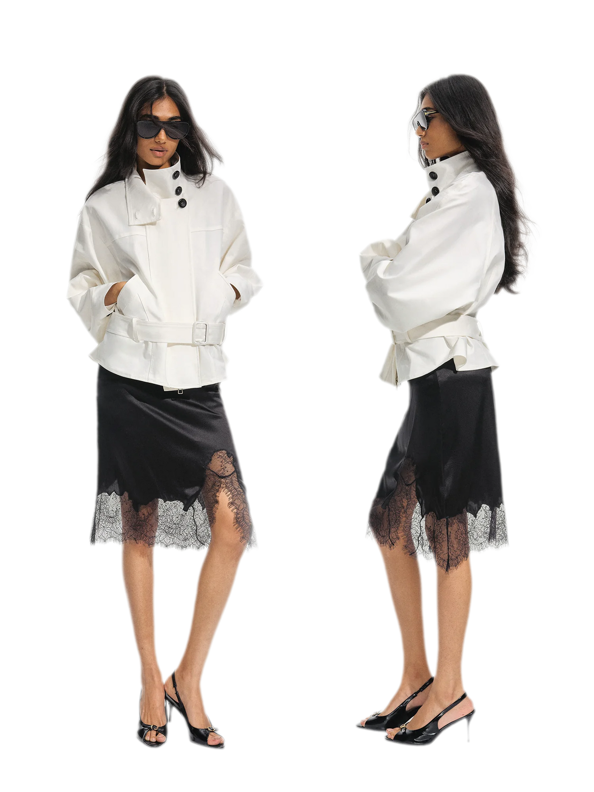 Jacke mit Flockstruktur, verkürzt