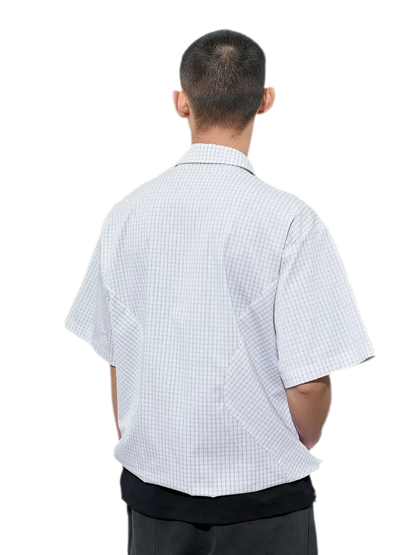 Structured Plaid Short-Sleeve Shirt