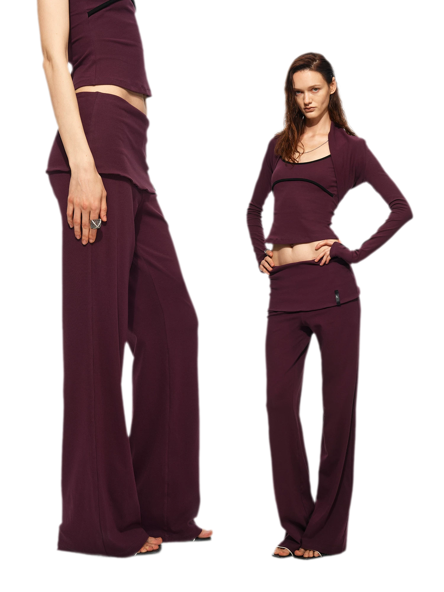 Contrast Cami Pants Set