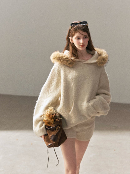 Loop Knit Hooded Set