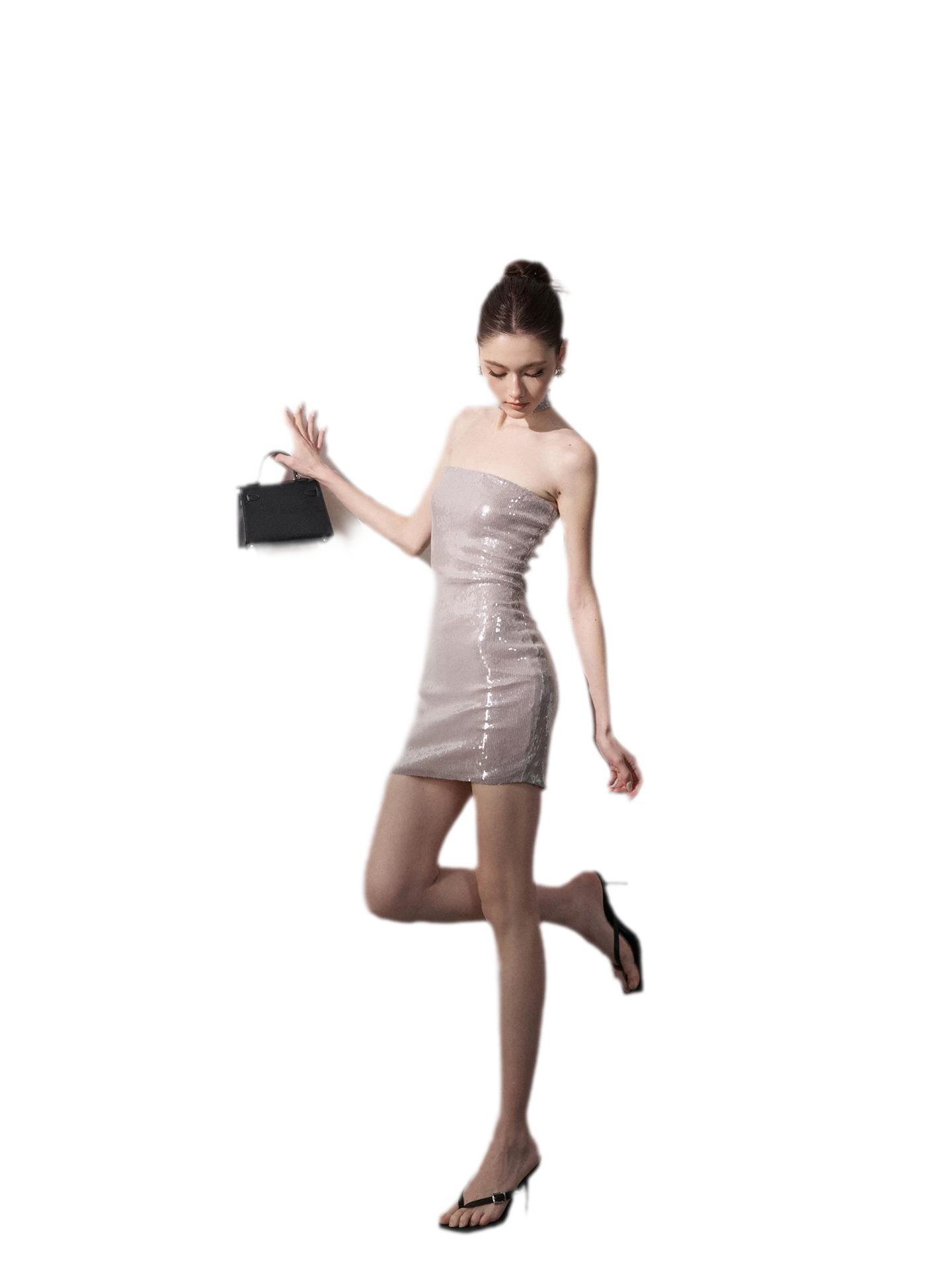Sequin Choker Mini Dress