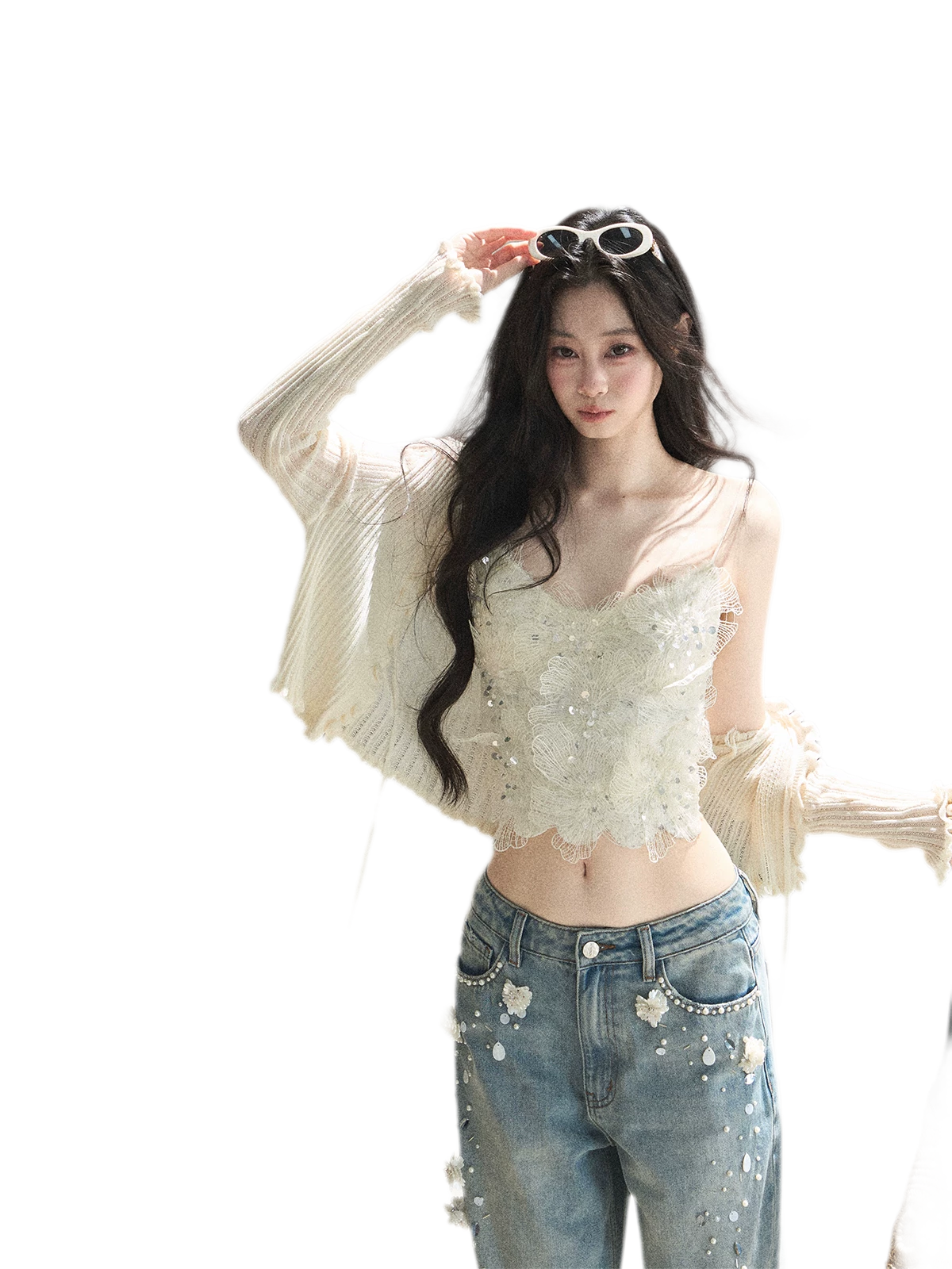 Lace Camisole Knit Set