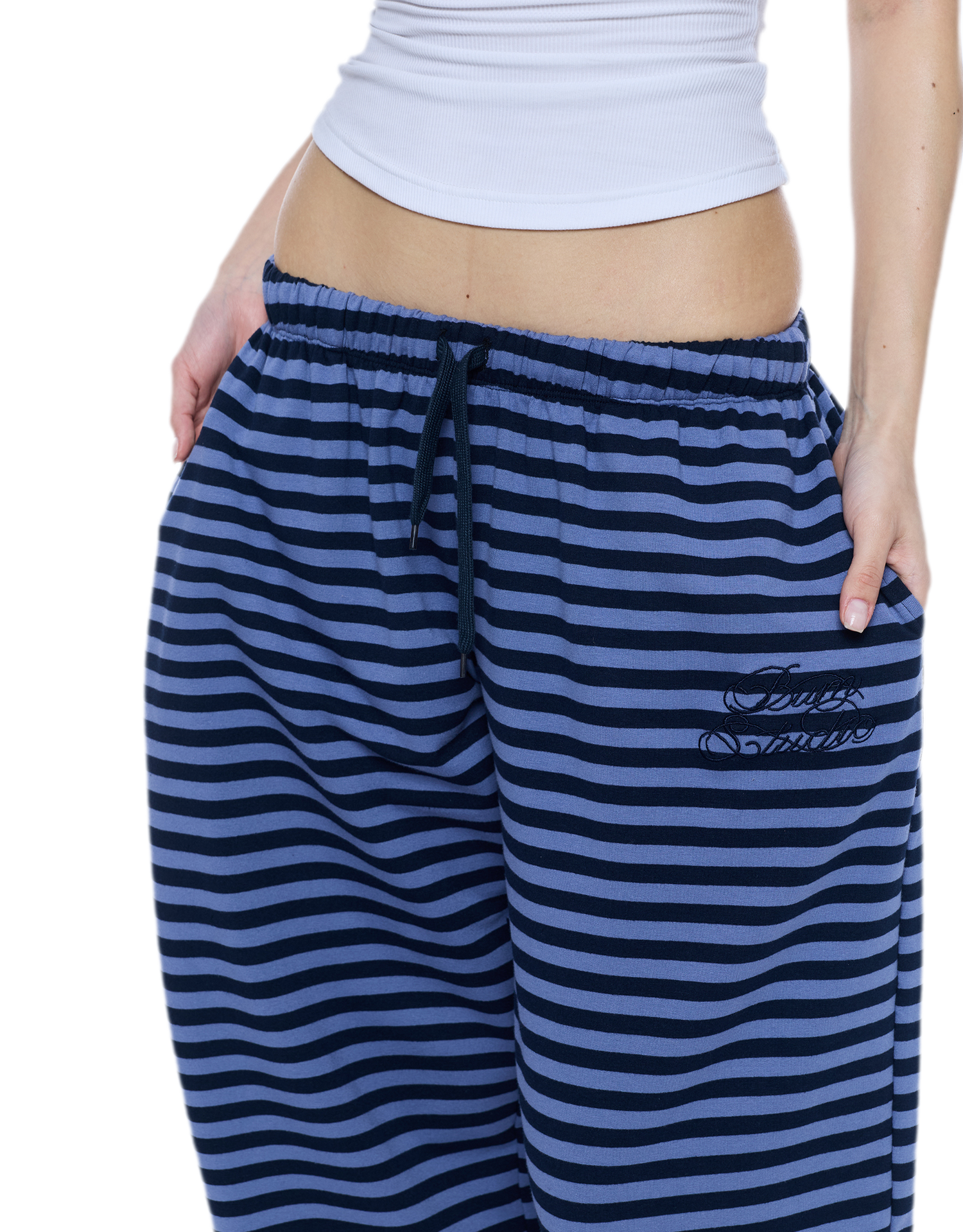Striped Relaxed Wide-Leg Pants
