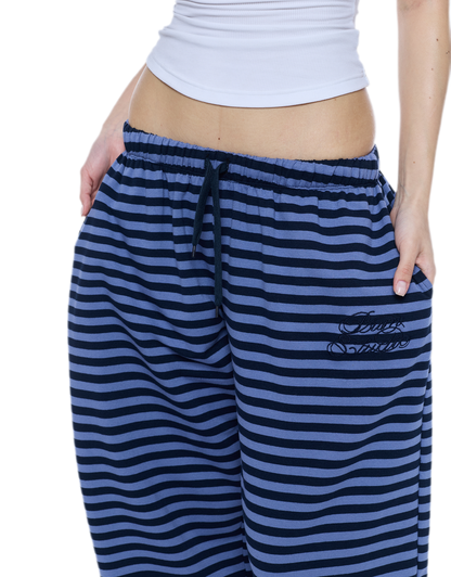 Striped Relaxed Wide-Leg Pants