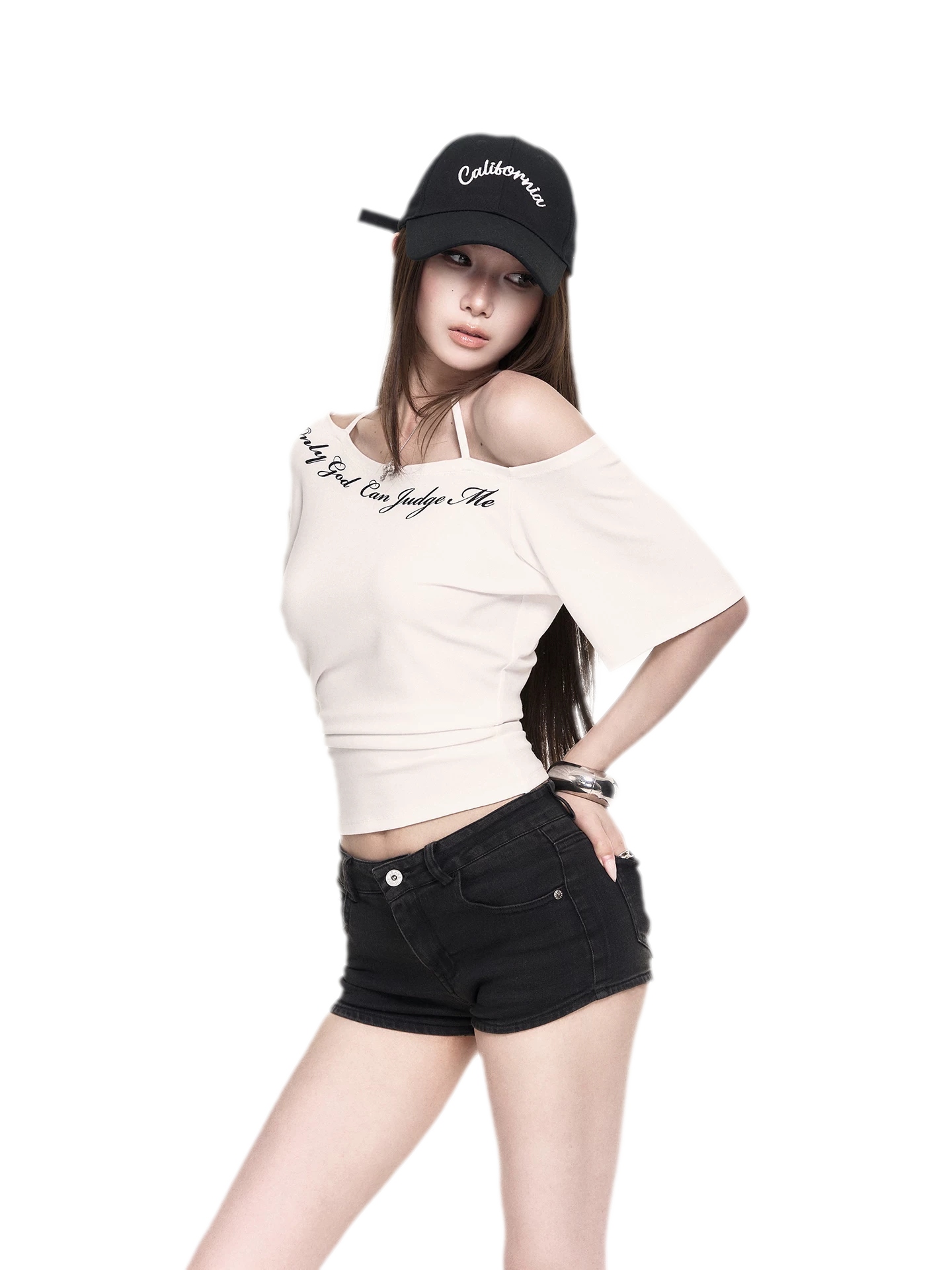 Asymmetric Halter Crop Tee