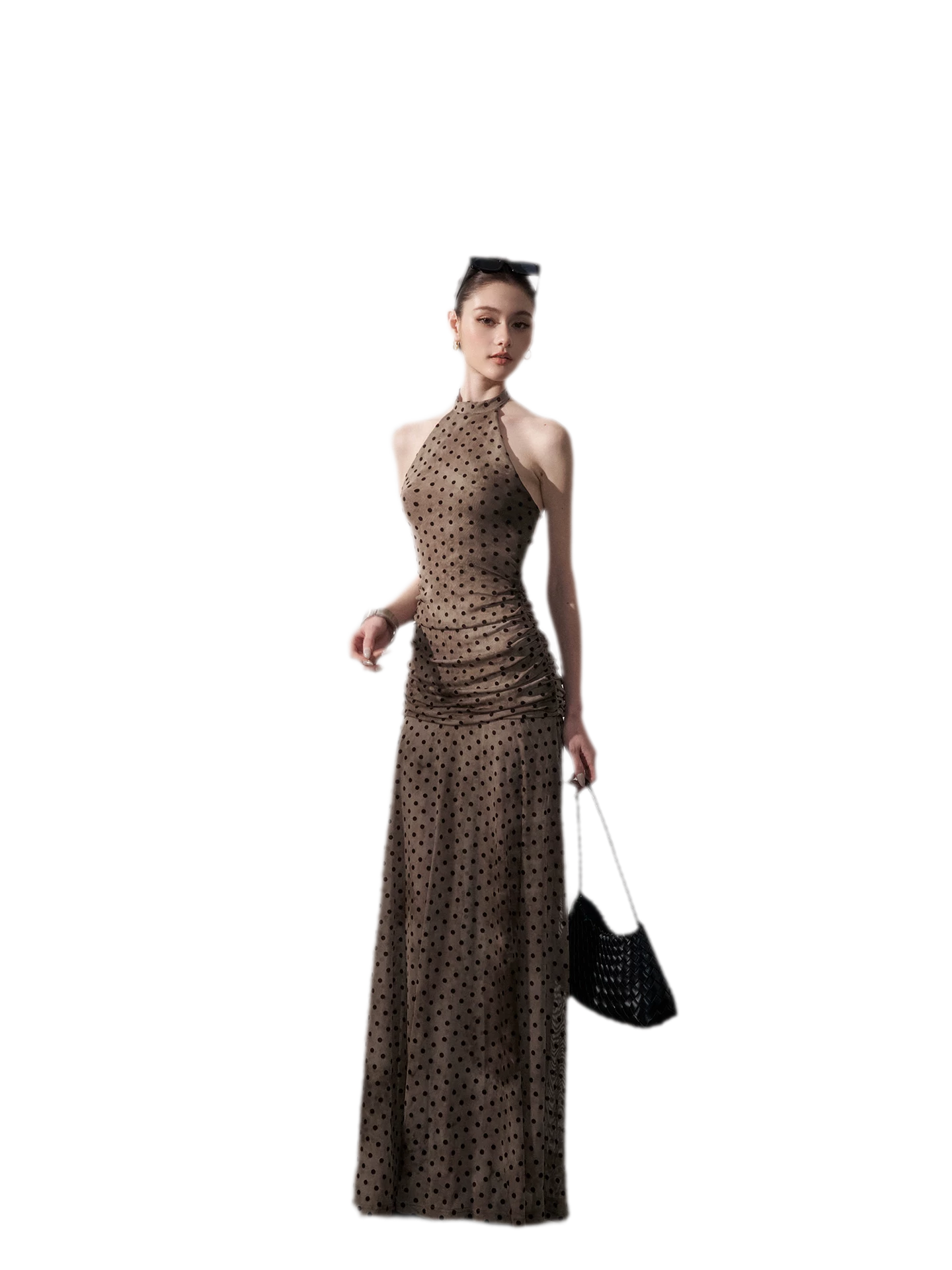 Polka Dot Backless Dress