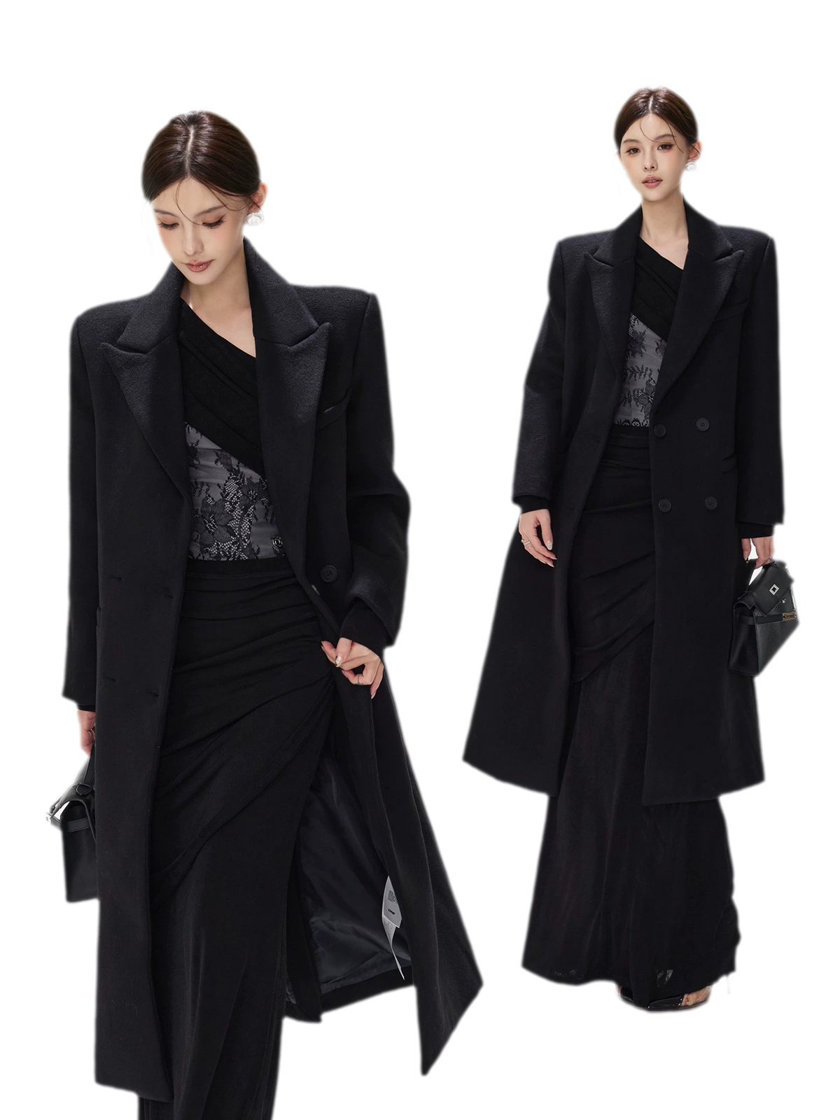 Structured Double-Breasted Wool Coat