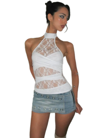 Washed Denim Curved Shorts