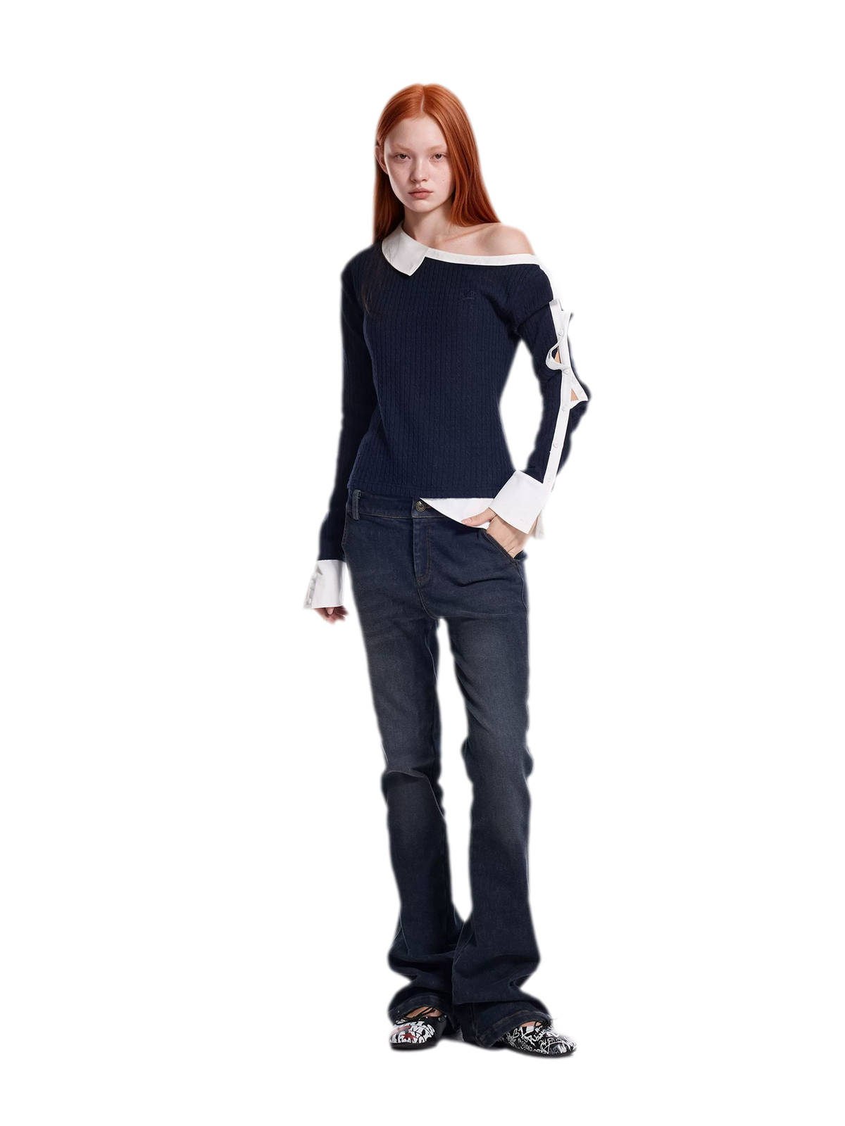 Cable Knit Cropped Sweater