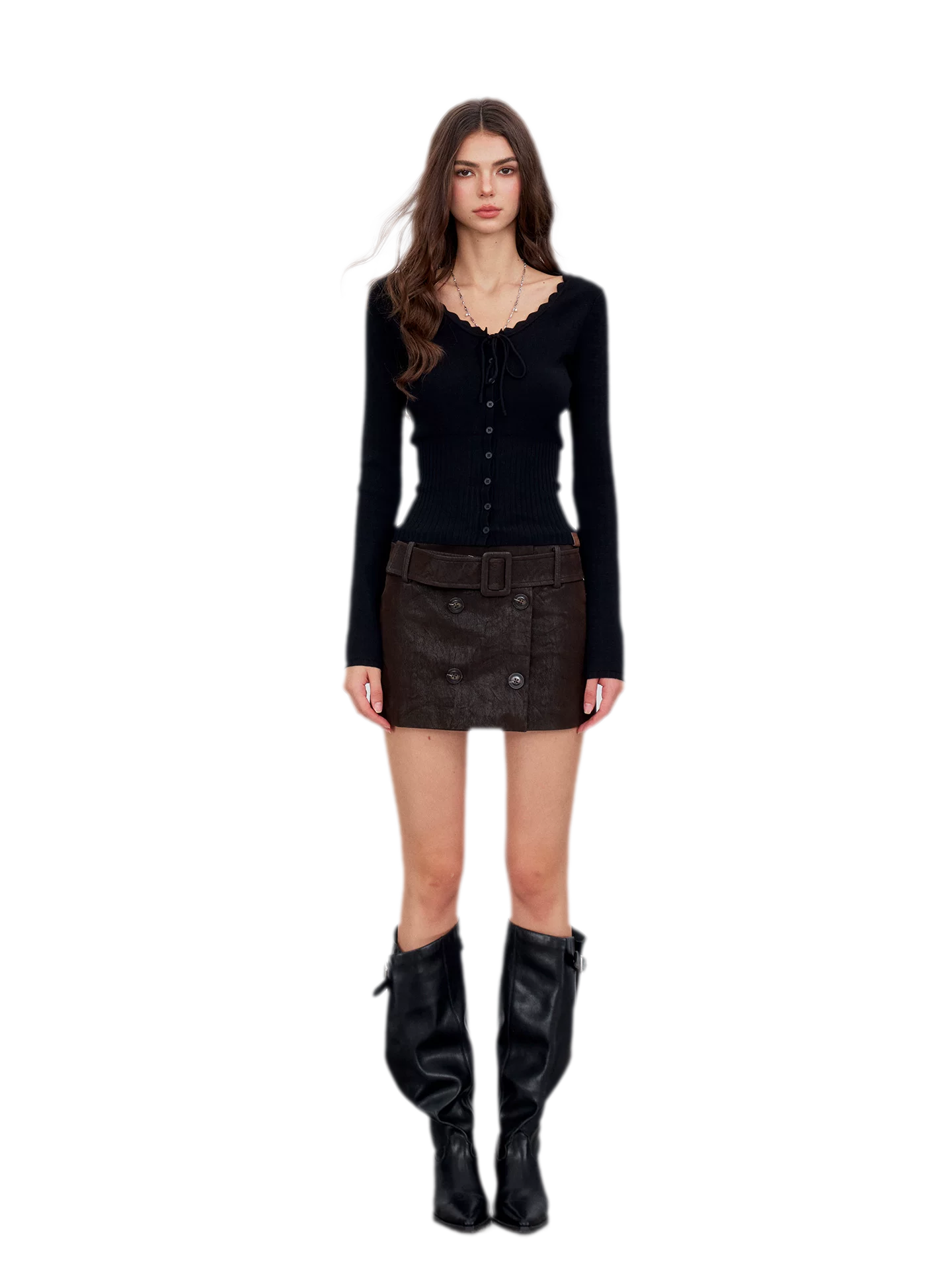 Vintage Utility Belted Mini Skirt