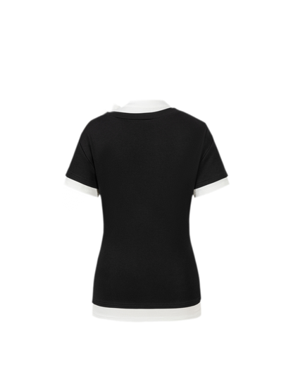 Off-Shoulder Layered Tee