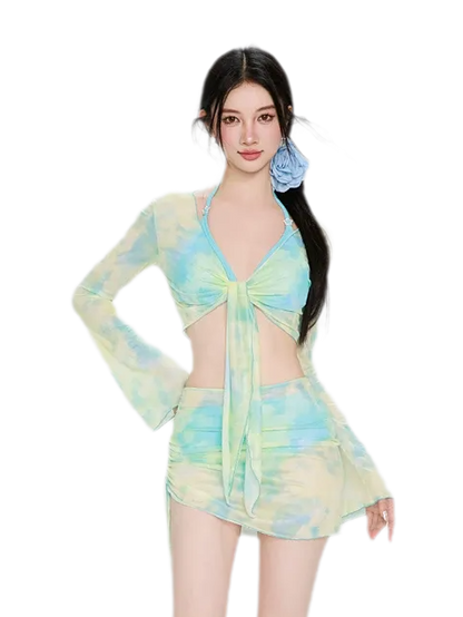 Ruched Cutout Bikini Set