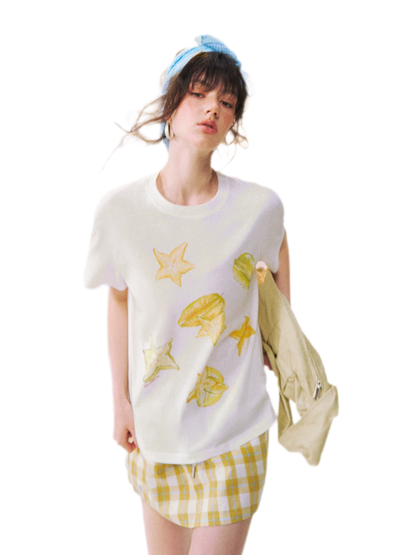 Starfruit Print T-Shirt