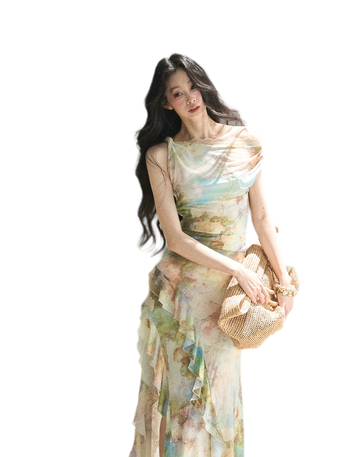 Floral Off-Shoulder Maxi Dress