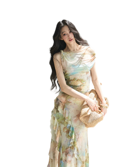 Floral Off-Shoulder Maxi Dress