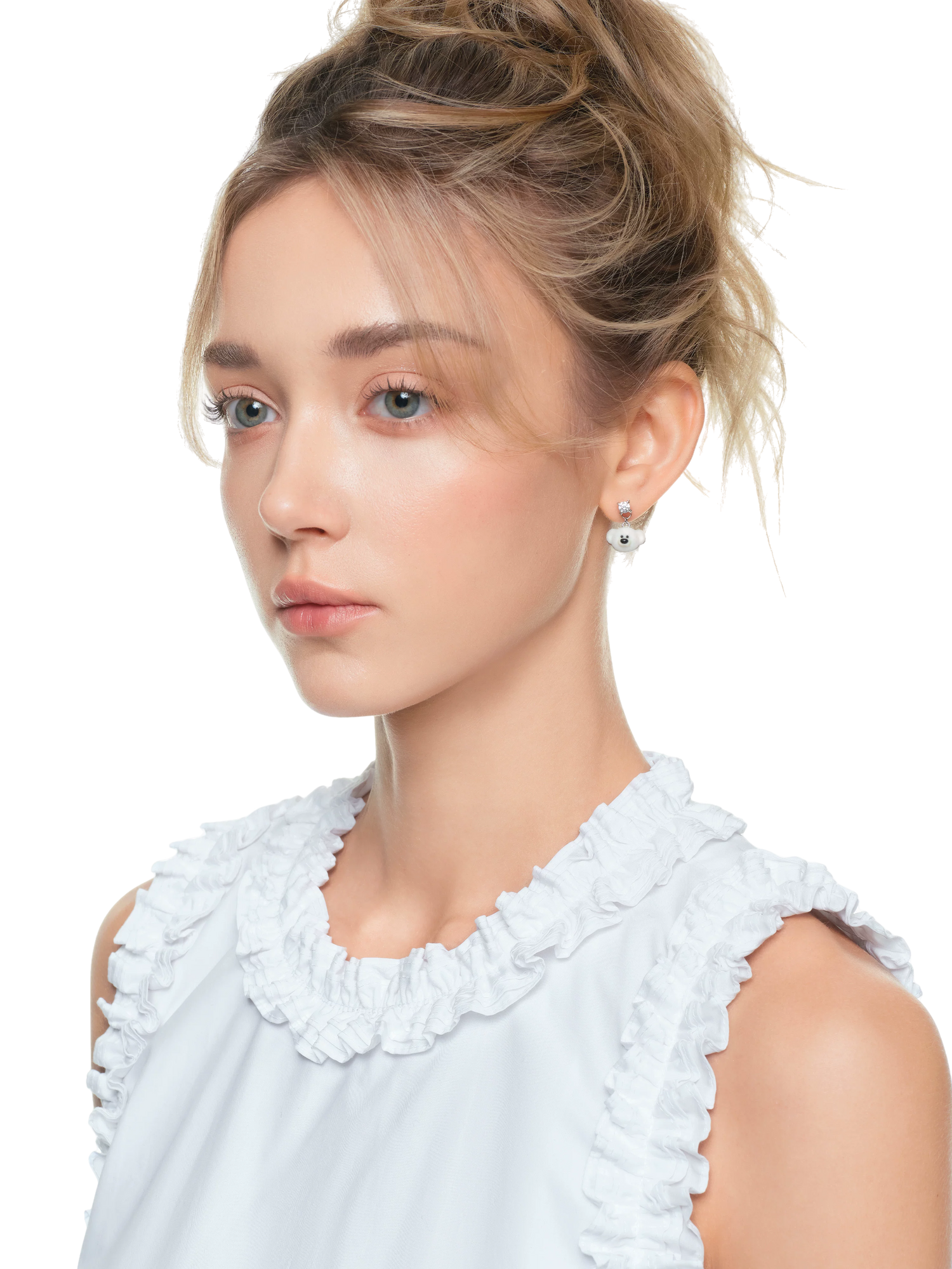 Bear Head Stud Earring