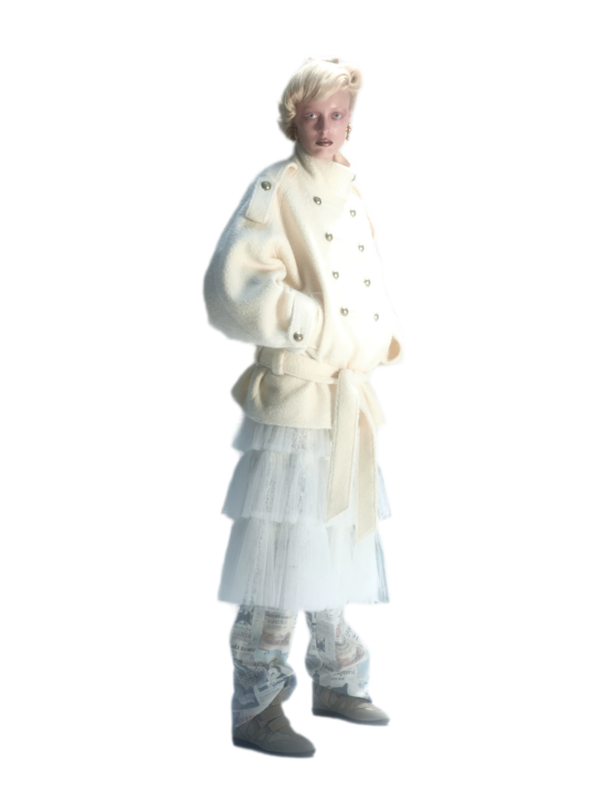 Wool Blend Napoleon Coat