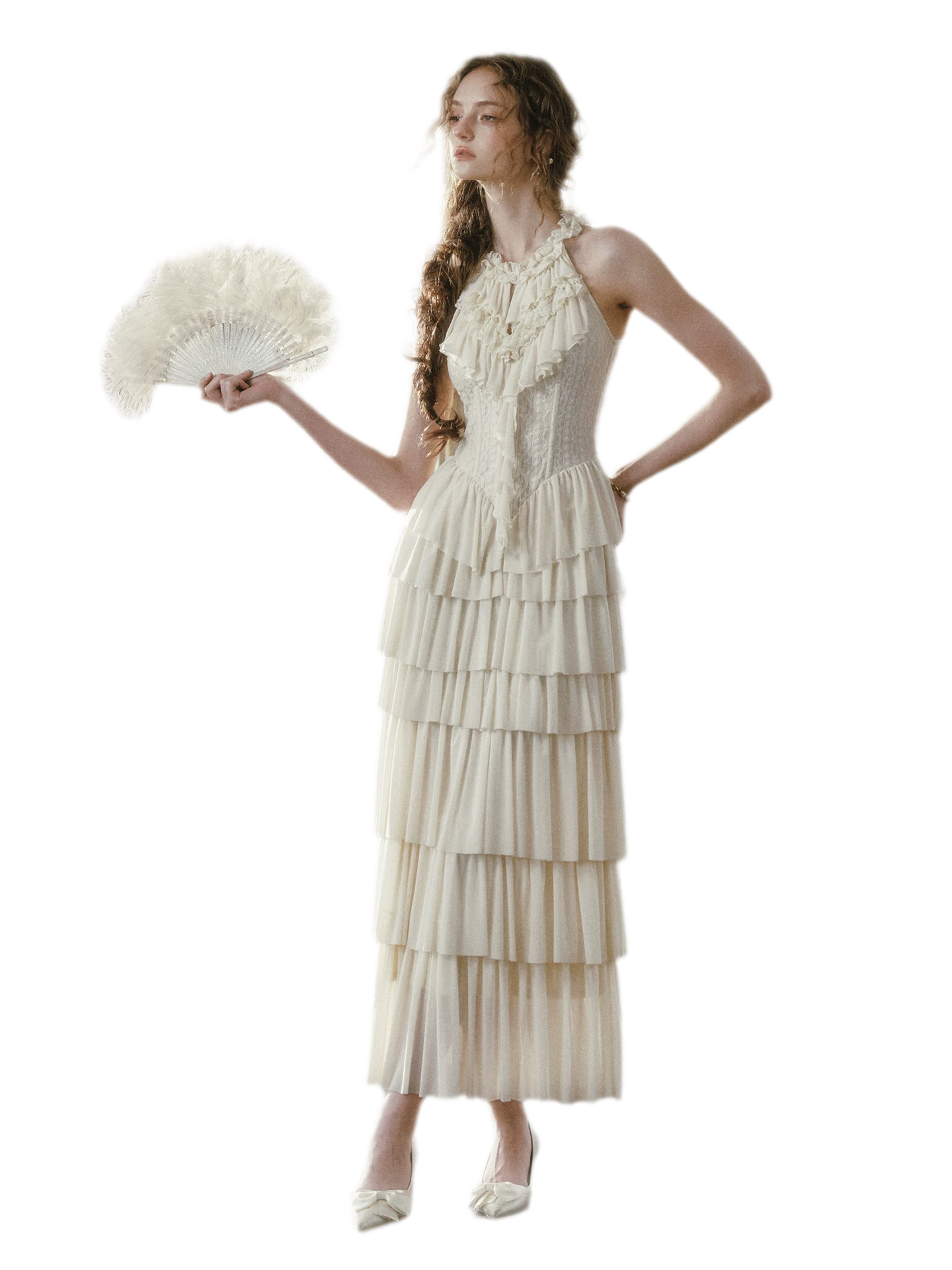 Ruffled Corset Fishbone Dress