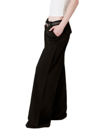 Soft Structured Wide-Leg Trousers