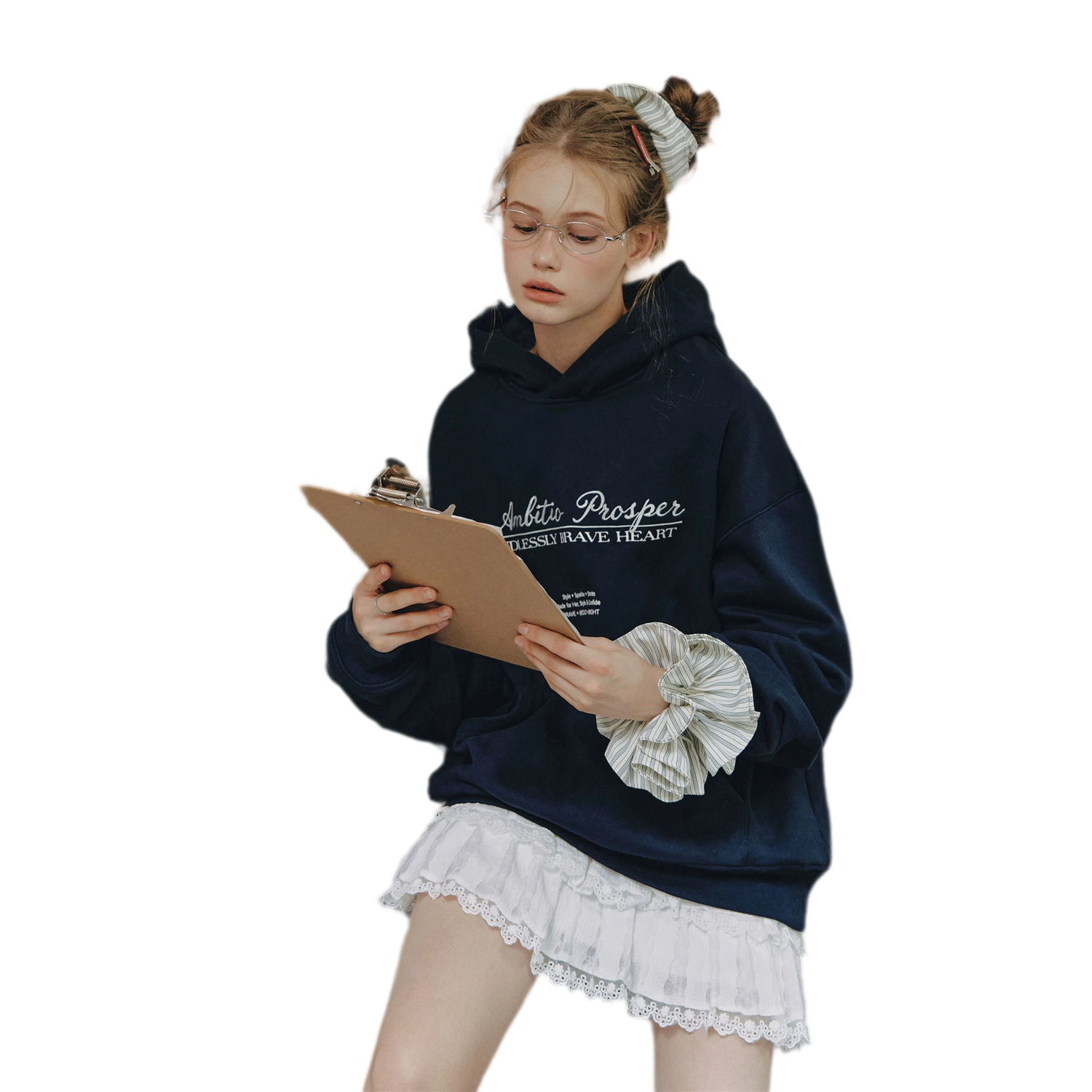 Embroidered Cotton Hooded Sweatshirt