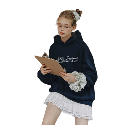 Embroidered Cotton Hooded Sweatshirt